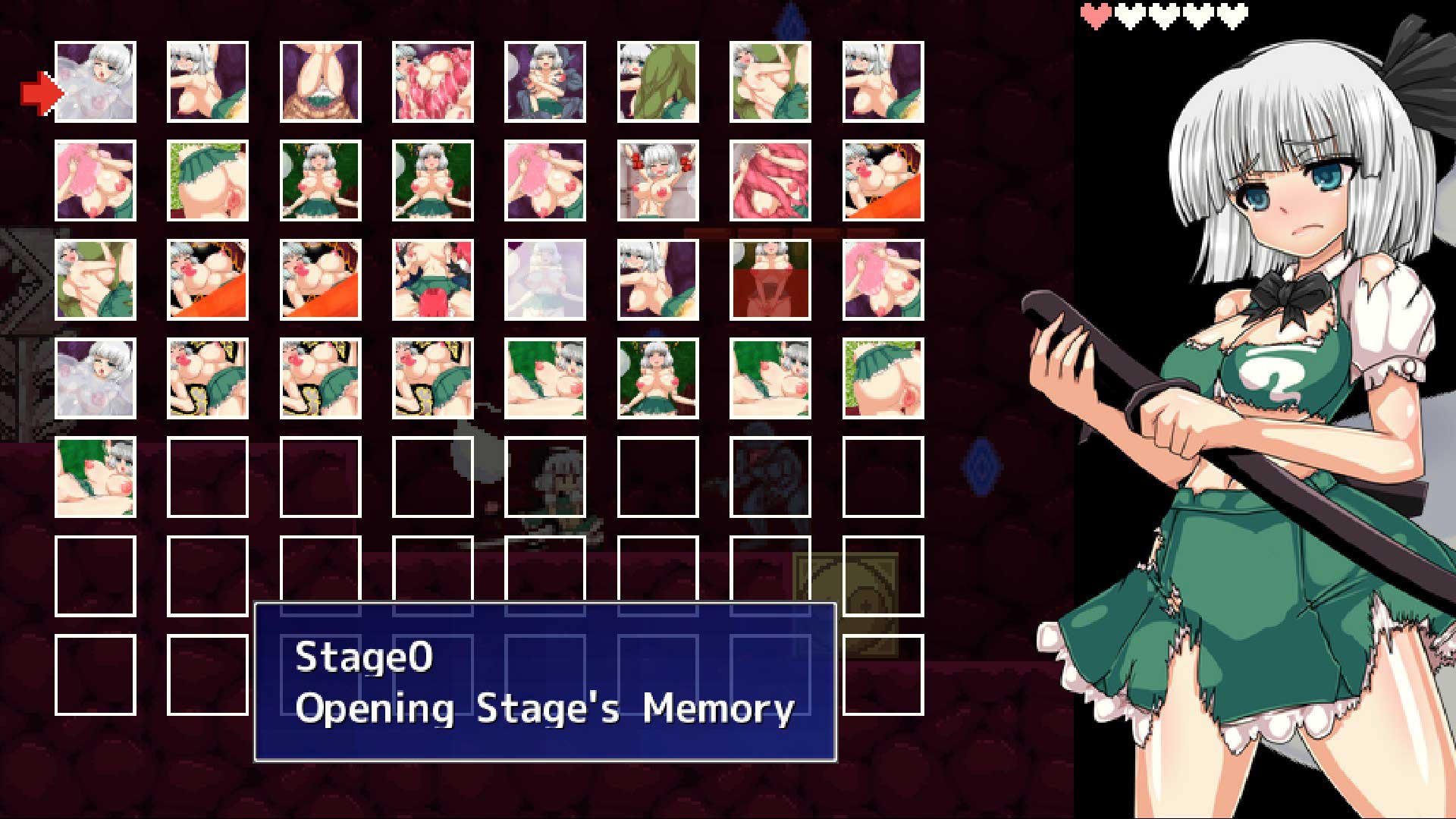 Youmu konpaku & dungeon of lewd creatures